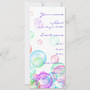 Soap Bubbles Inbjudningar