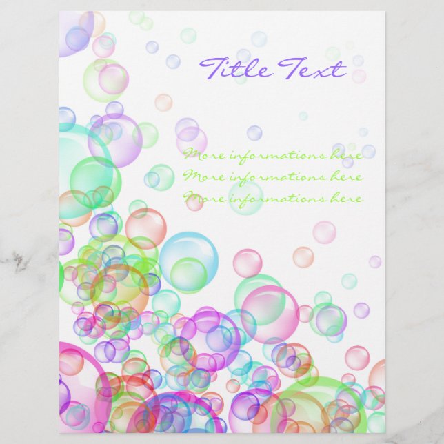 Soap Bubbles Reklamblad (Framsidan)