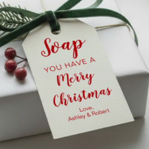 Soap du har en God jul Gift-Märkre Presentetikett