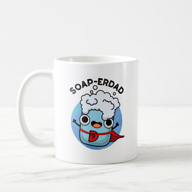 Soap-erdad Funny soap Pappa Pun Kaffemugg (Vänster)