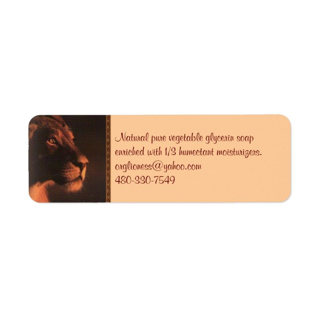 Soap-etikett Returadress Etikett (Framsidan)