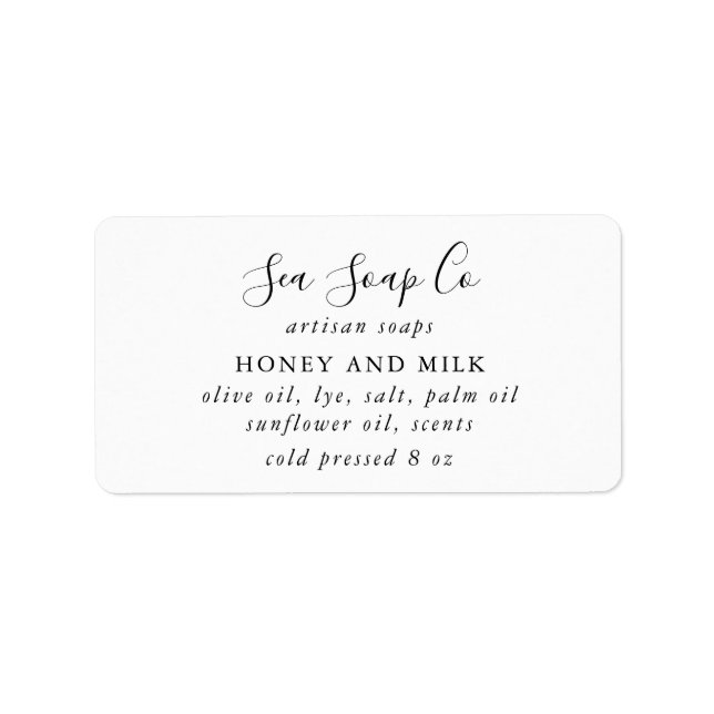 Soap-etiketter Adressetikett (Framsidan)