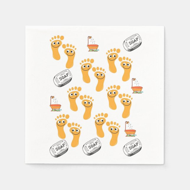 Soap Feet Napkin Pappersservett (Framsidan)