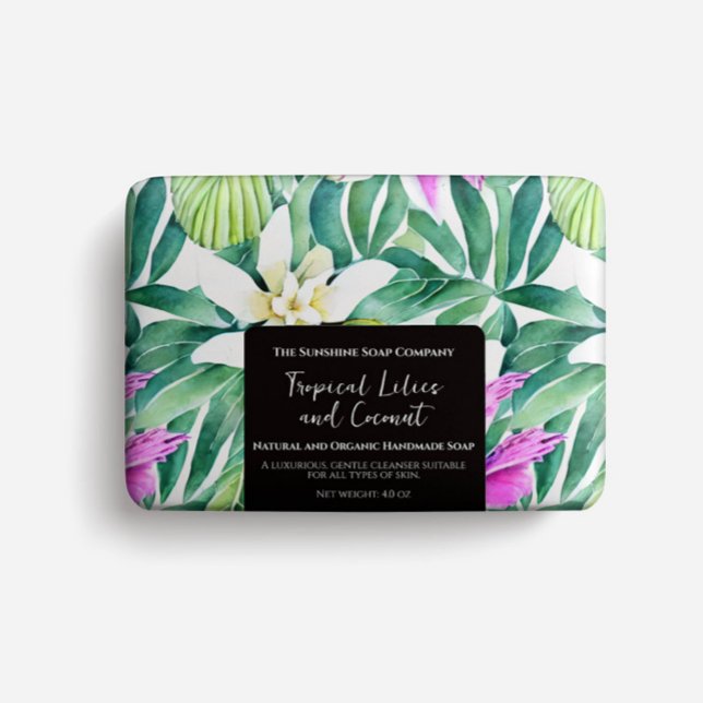 Soap Förpackning Papper - tropiska blommor Flygblad (Skapare uppladdad)