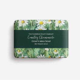 Soap Förpackning Pappra vattenfärgskamomill blommo Flygblad