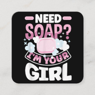 Soap Skapar Soap Maker Funny Fyrkantigt Visitkort