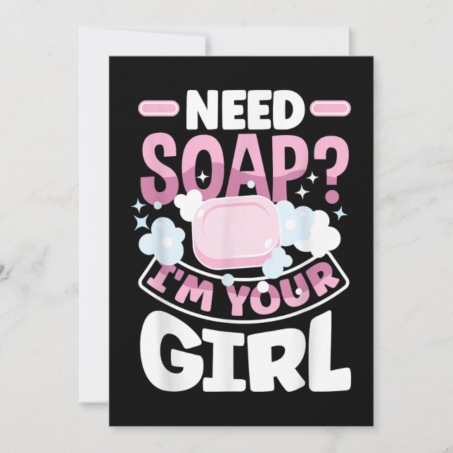 Soap Skapar Soap Maker Funny Inbjudningar (Framsida)