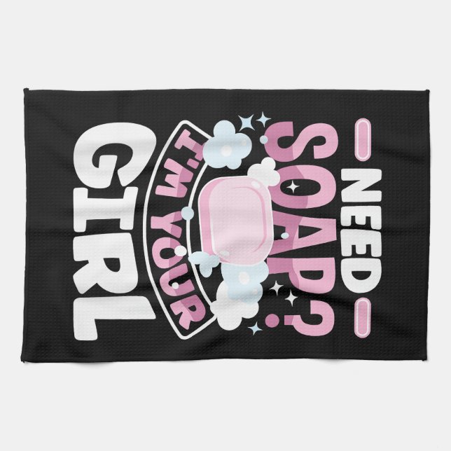 Soap Skapar Soap Maker Funny Kökshandduk (Horisontell)