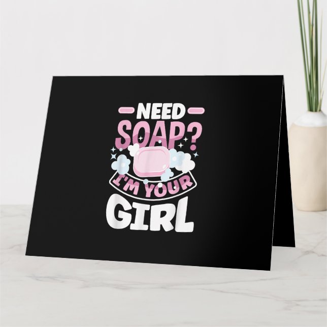 Soap Skapar Soap Maker Funny Kort (Framsida)