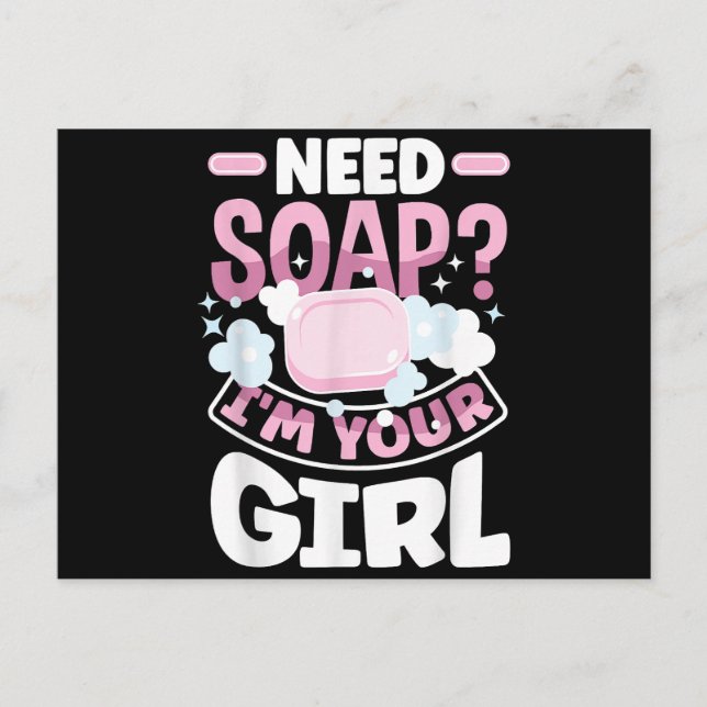 Soap Skapar Soap Maker Funny Vykort (Framsida)