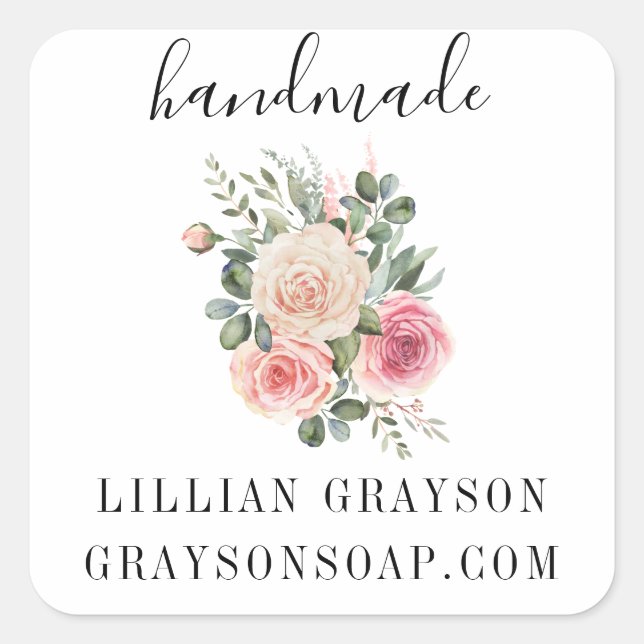 Soap Stickers Fyrkantigt Klistermärke (Framsida)