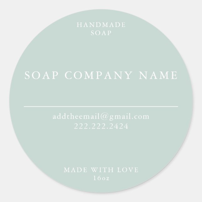 Soap Stickers Runt Klistermärke (Framsida)