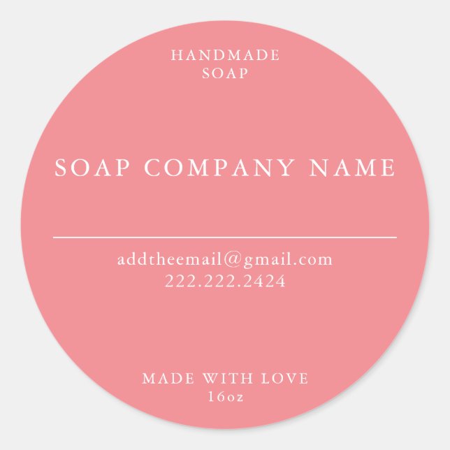 Soap Stickers Runt Klistermärke (Framsida)