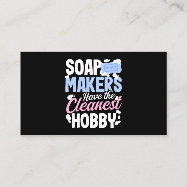 SoAP-tillverkare har en renaste Hobby Design Soap- Visitkort (Framsida)