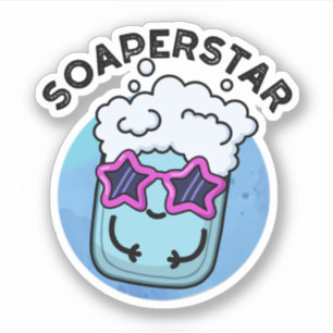 Soaperstar Funny Superstar Soap Pun Klistermärken