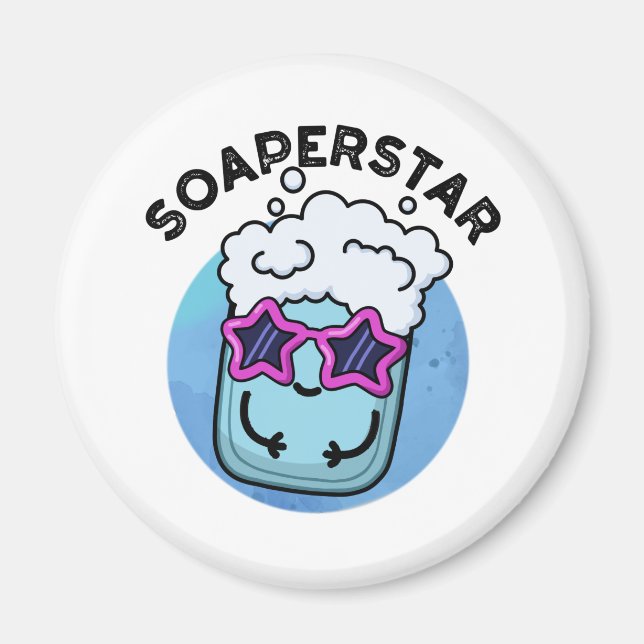 Soaperstar Funny Superstar Soap Pun Magnet (Framsidan)
