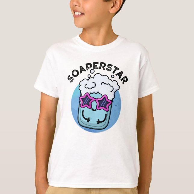 Soaperstar Funny Superstar Soap Pun T Shirt (Framsida)