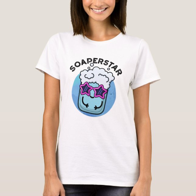 Soaperstar Funny Superstar Soap Pun T Shirt (Framsida)