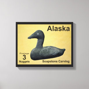 Soapstone Eider - Alaska Postage Canvastryck