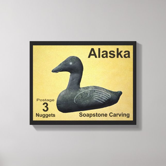 Soapstone Eider - Alaska Postage Canvastryck (Framsida)