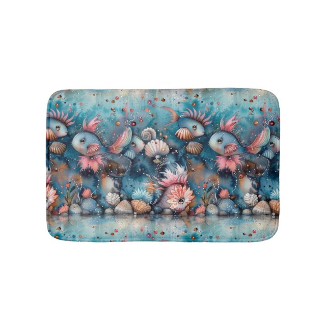 Soapy Sea, roliga fiskinvånare Badrumsmatta (Framsidan)