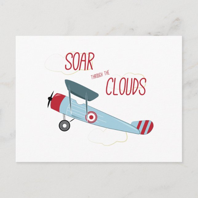 Soar Flygplan Vykort (Framsida)