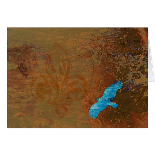 Soar Grunge Hälsningskort (Framsidan Horizontal)