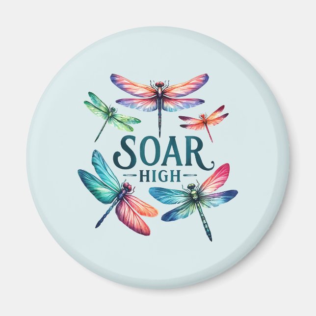 Soar High - Artistic Dragonfly Magnet (Framsidan)
