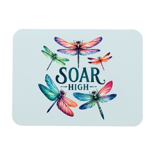 Soar High - Artistic Dragonfly Magnet (Horisontell)