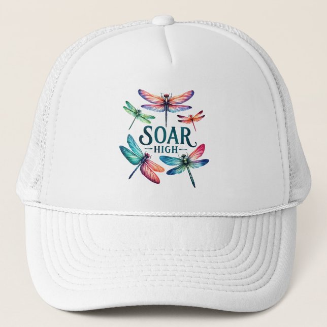 Soar High - Dragonfly Colorful Inspirational Keps (Framsida)