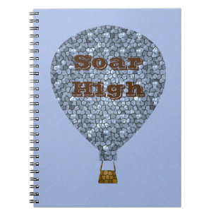 Soar High Mosaic Luftballong inspirational Anteckningsbok