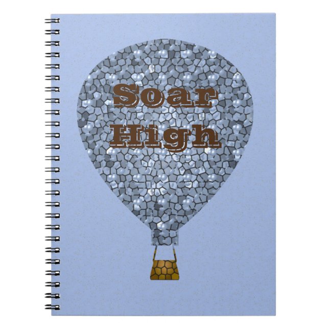 Soar High Mosaic Luftballong inspirational Anteckningsbok (Framsidan)
