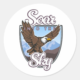 Soar in i logotypen Himlar Runt Klistermärke