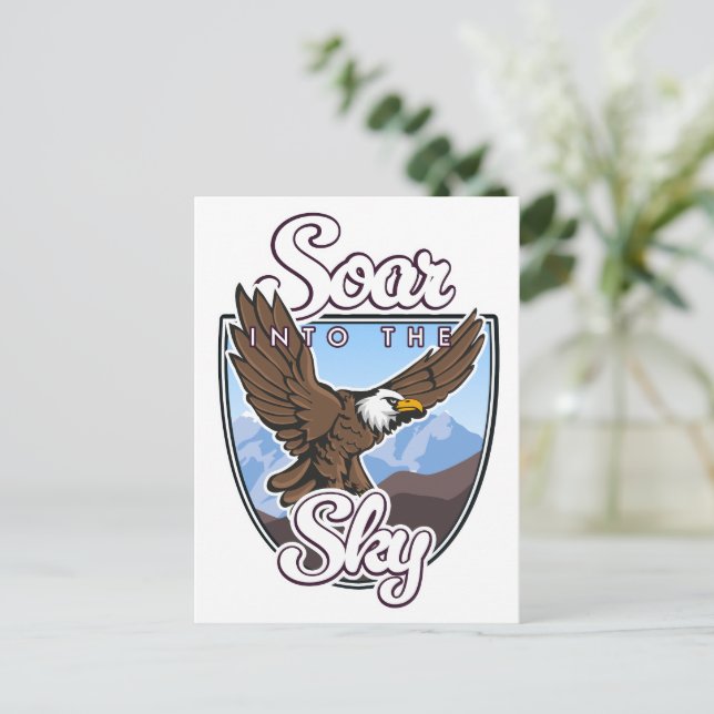 Soar into the Sky logotyp Helg Vykort (Stående Fram)