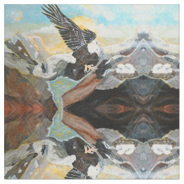 "Soar like Vingar on a Eagle" Cotton Fabric Tyg