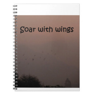 Soar med vingar anteckningsbok med spiral