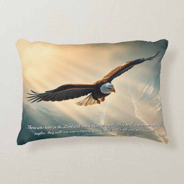 Soar på vingar som örnar | prydnadskudde (Framsidan)