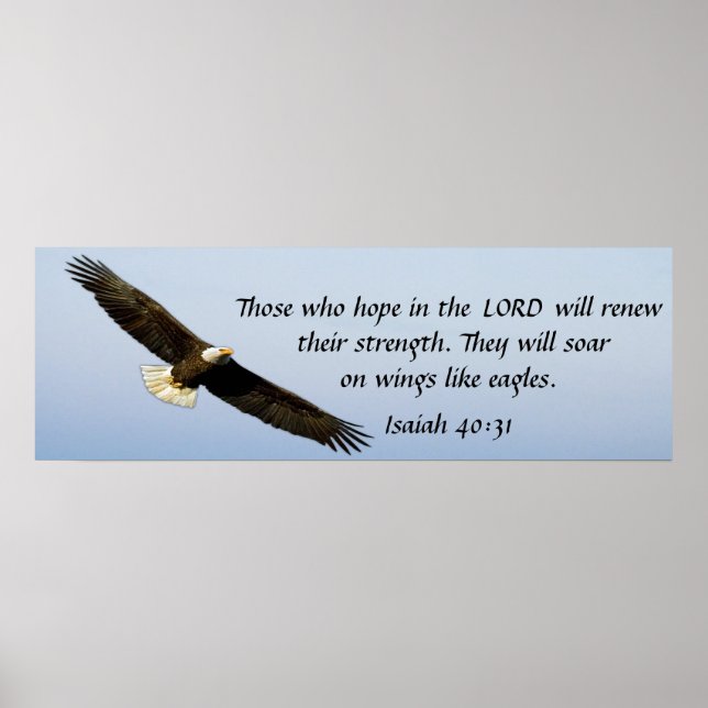 Soar som en örnbibel vers Isaiah 40:31 poster (Framsidan)