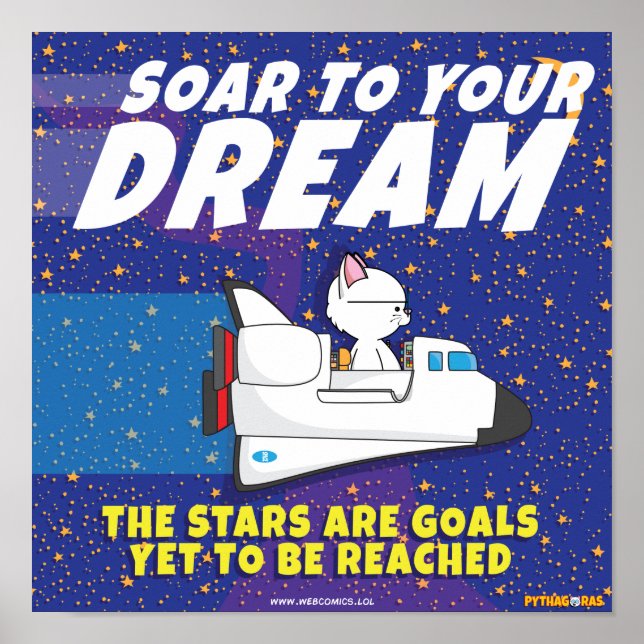 "Soar to Your Dream, Pythagoras" Poster (Framsidan)