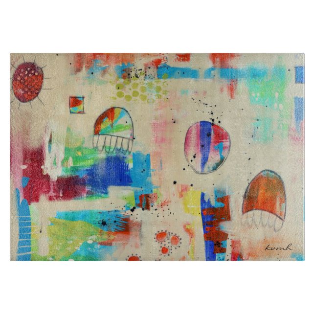 Soaring 11x8 Deco exponeringsglasskärbräda för (Framsidan)