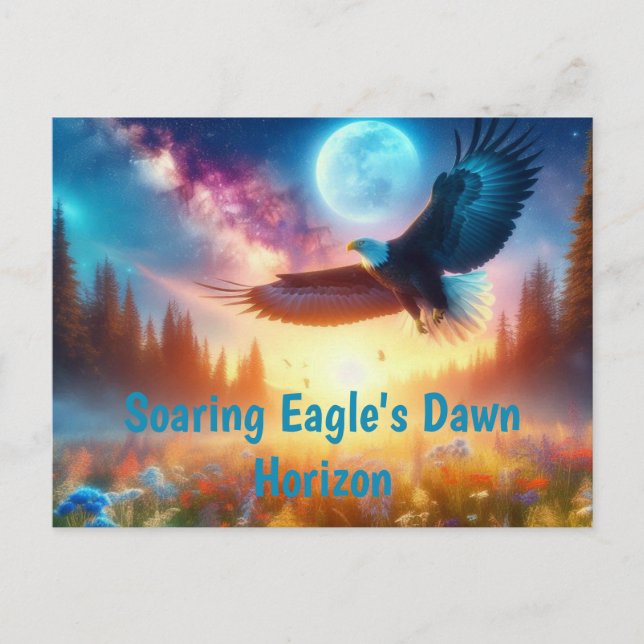 Soaring Eagles Dawn Horizon Vykort (Framsida)
