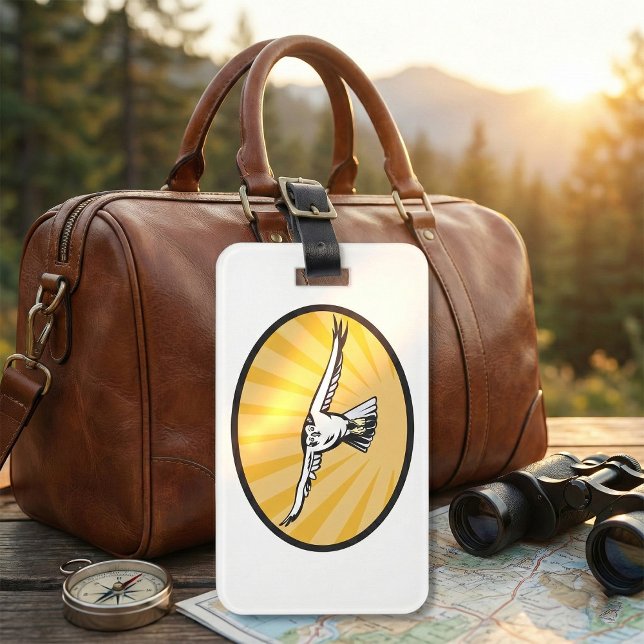 Soaring Falcon Bold Bird of Prey Bagagebricka (Skapare uppladdad)