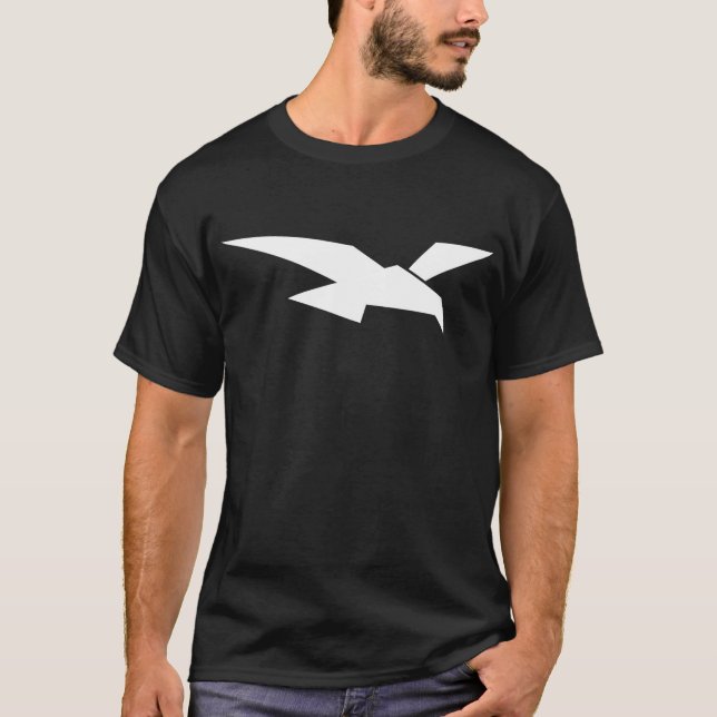 Soaring för fågel för vit besegrar abstrakt t shirt (Framsida)
