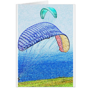 Soaring för Paragliding Hälsningskort