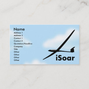 Soaring glida den Sailplane Visitkort