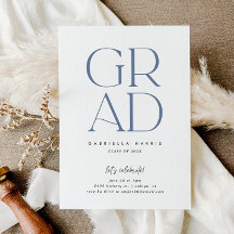 Soaring Grad | Dusty Blue + White Studenten