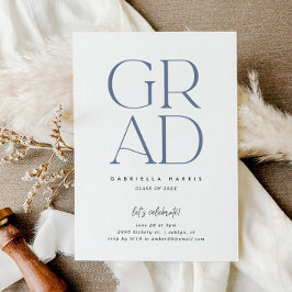 Soaring Grad | Dusty Blue + White Studenten Inbjudningar