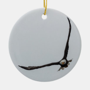 Soaring härlig natur för örnfågelflyg julgransprydnad keramik