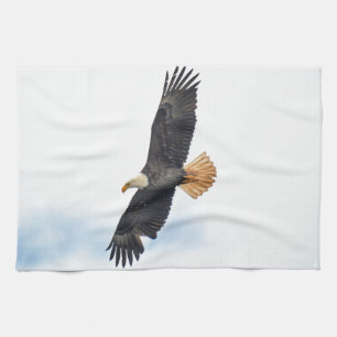 Soaring Örn Wildife Photo Art Kökshandduk