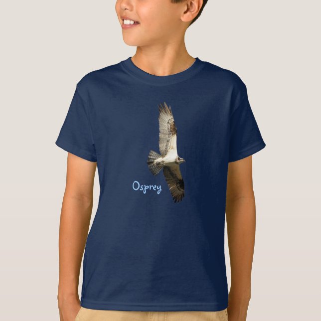 Soaring Osprey Fish Hawk Kids T-Shirt (Framsida)